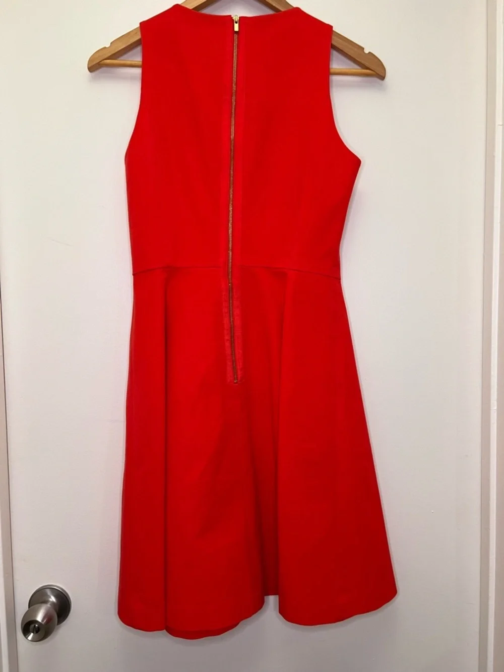 Banana Republic Red Fit & Flare Sleeveless Dress spring wedding guest dress